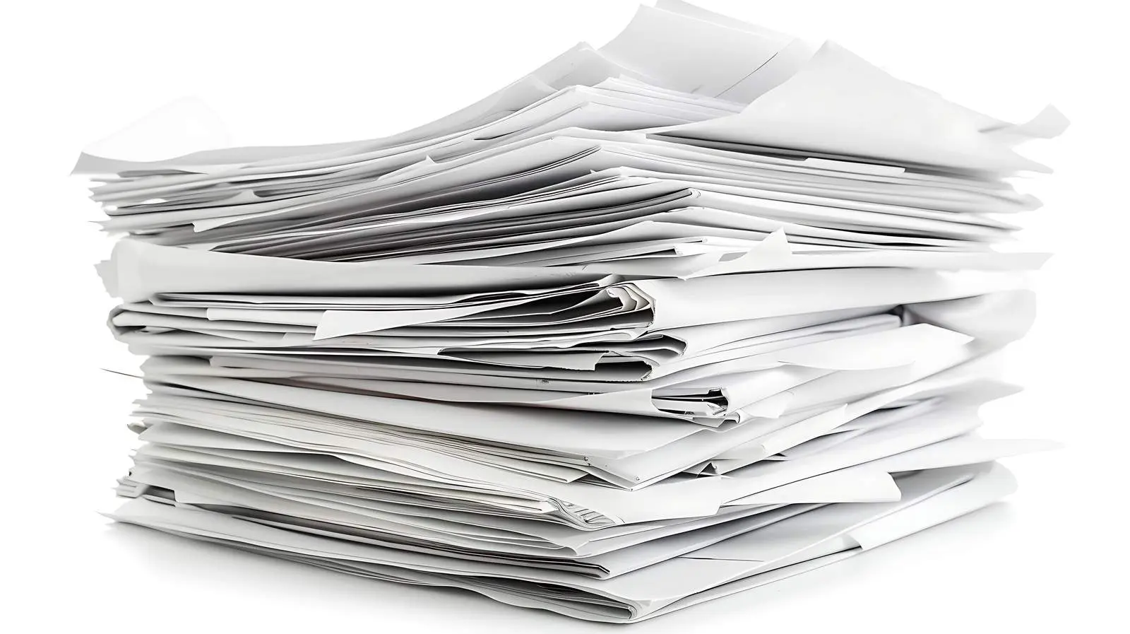 Stack of Papers Isolated on White Background – free images image from Dotvec