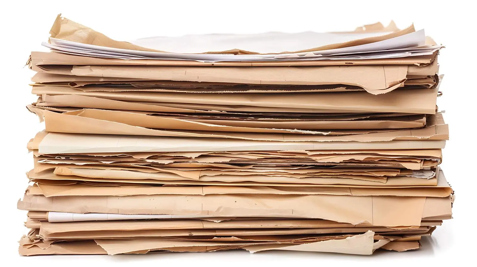 Stack of Papers on White Background – free object image from Dotvec