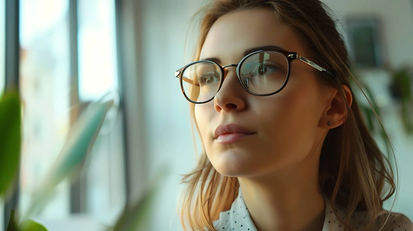 Contemplative Businesswoman Portrait — free download from Dotvec