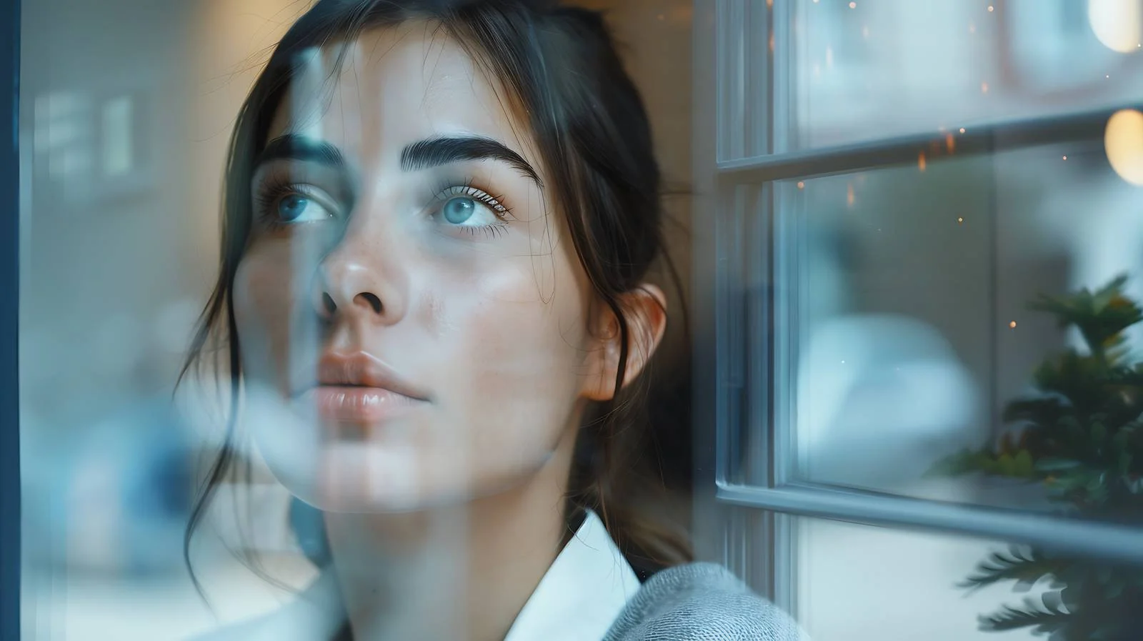 Contemplative Businesswoman Close-up – free looking away image from Dotvec