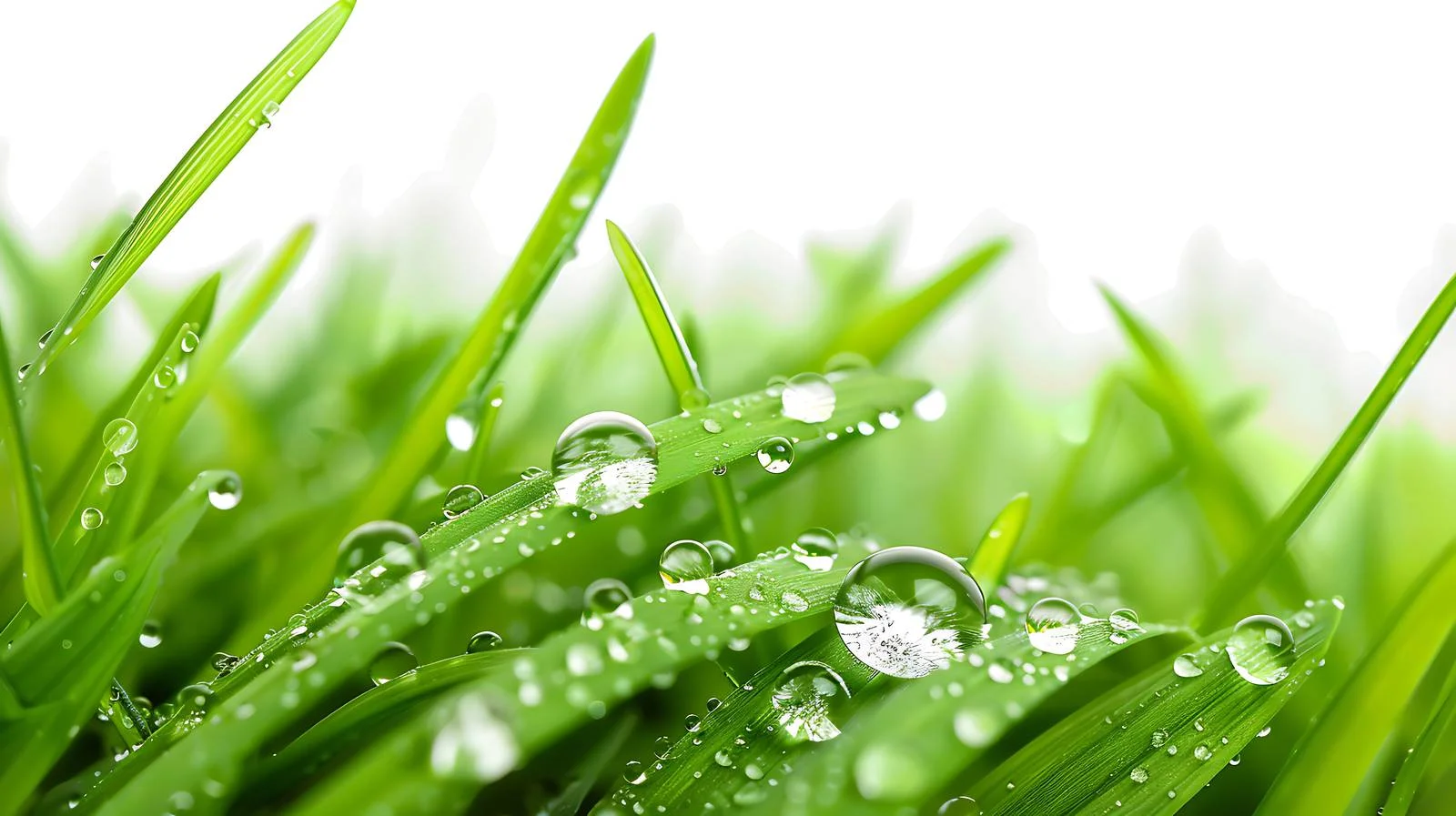 Macro Water Droplets on Grass Blades — free download from Dotvec