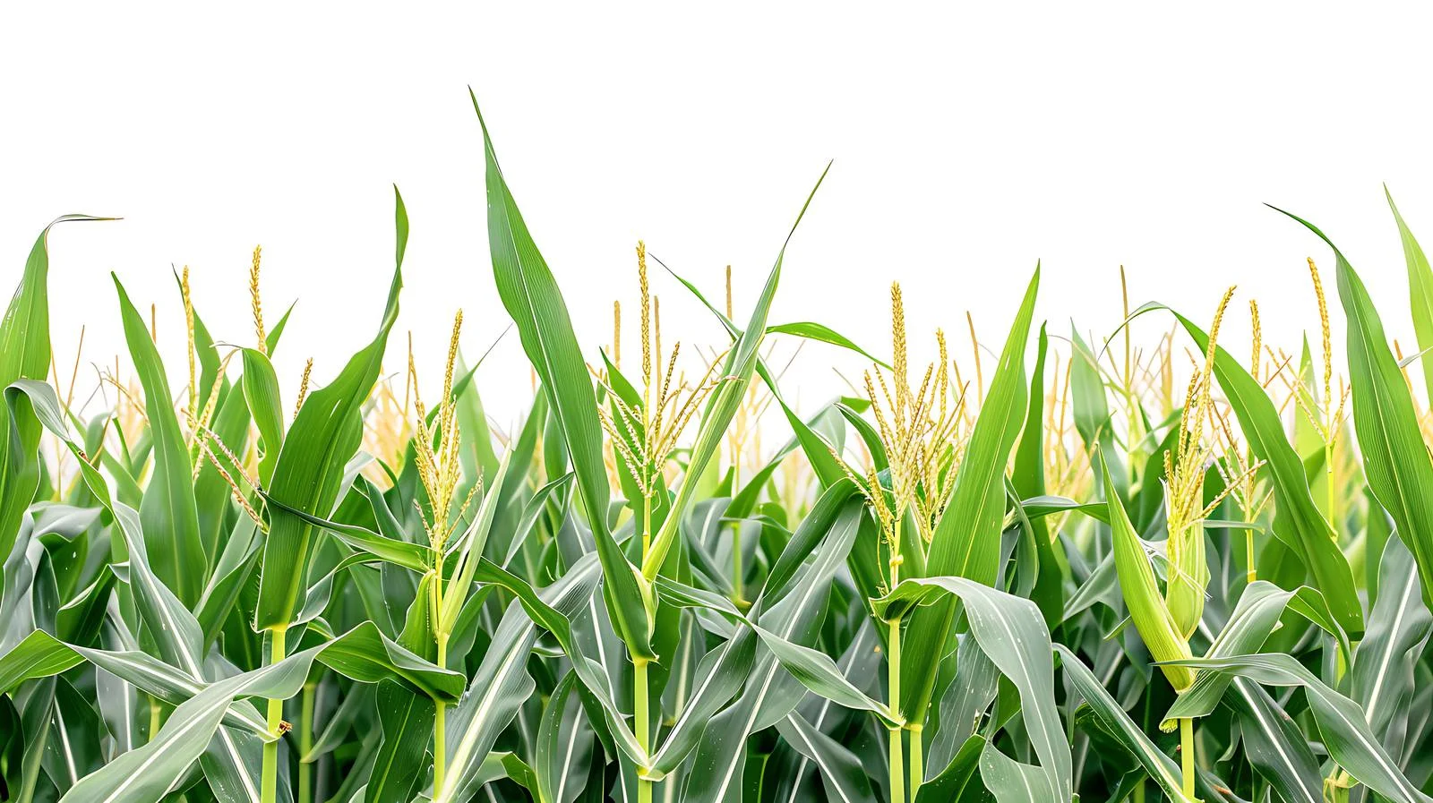 Vibrant young corn ear in Midwestern field — free download from Dotvec