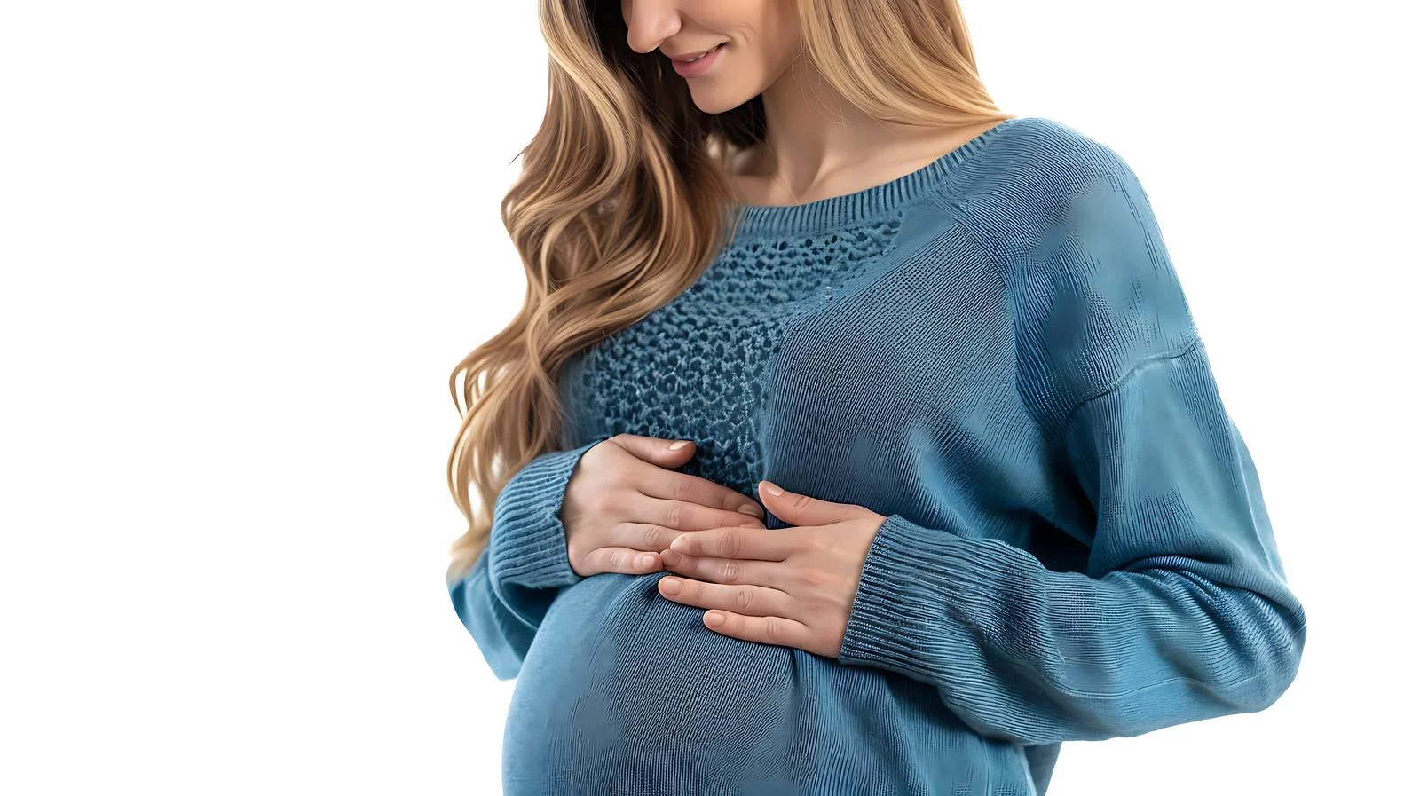 Pregnant Woman Touching Belly Close-Up — free download from Dotvec