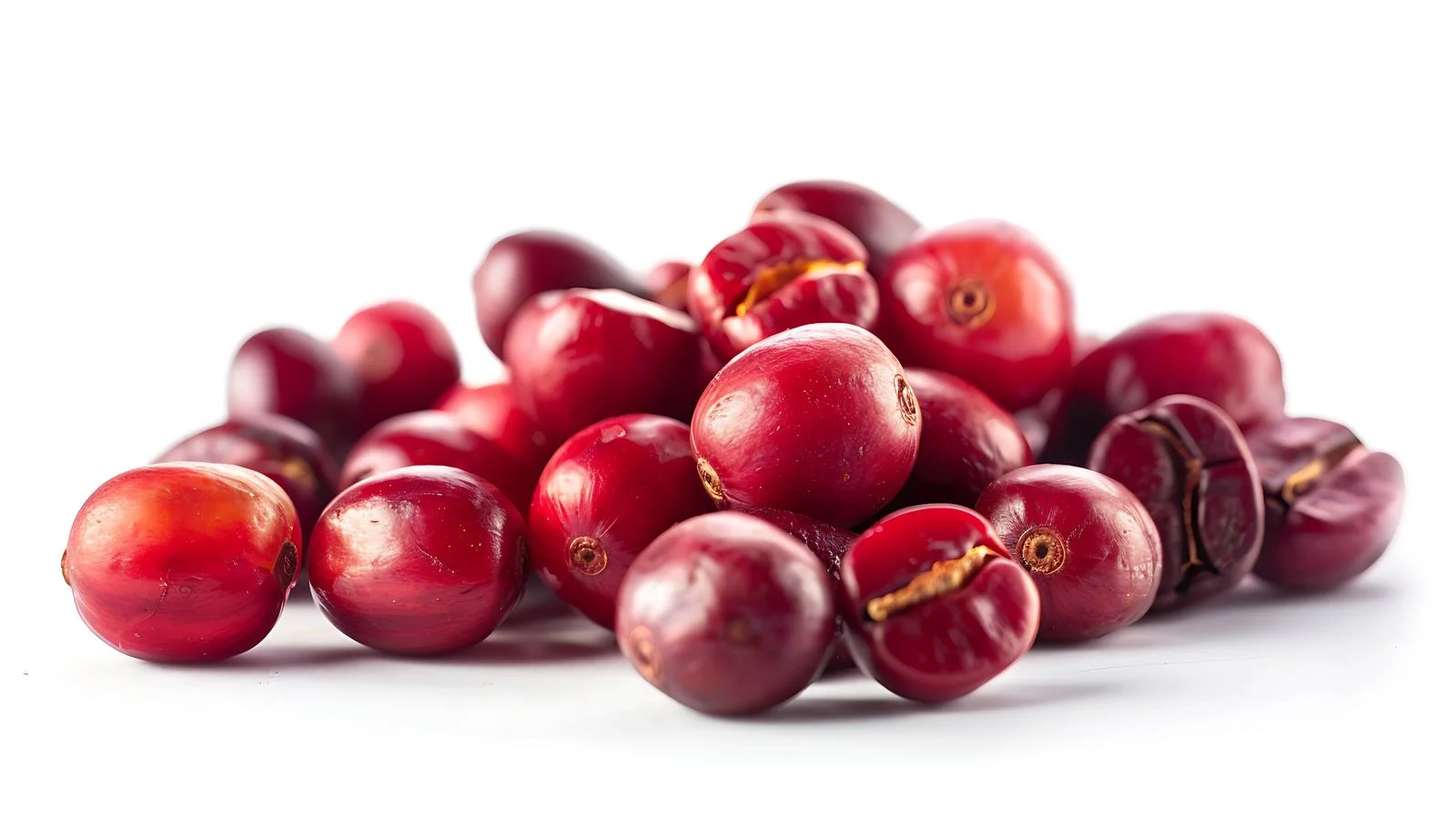 Organic Red Coffee Cherries Close-Up — free download from Dotvec
