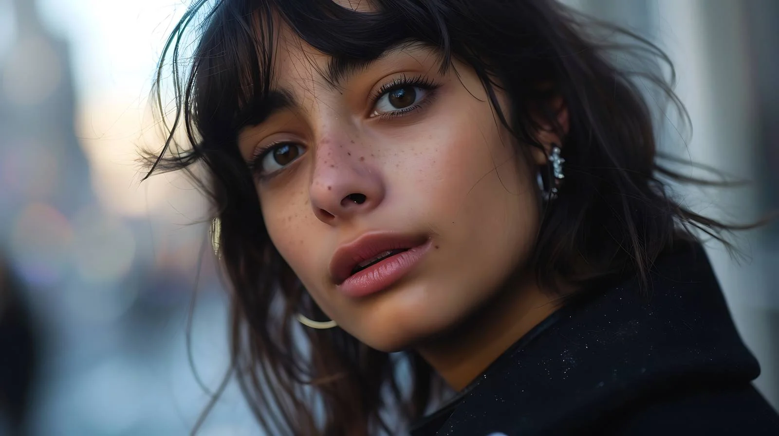 Urban Close-Up Portrait of Young Woman — free download from Dotvec