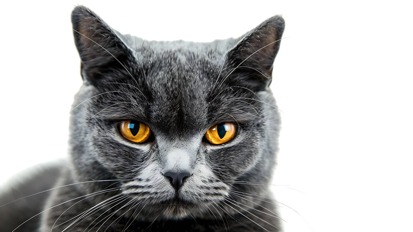 Majestic Nibelung Cat Close-Up Portrait Isolated — free download from Dotvec