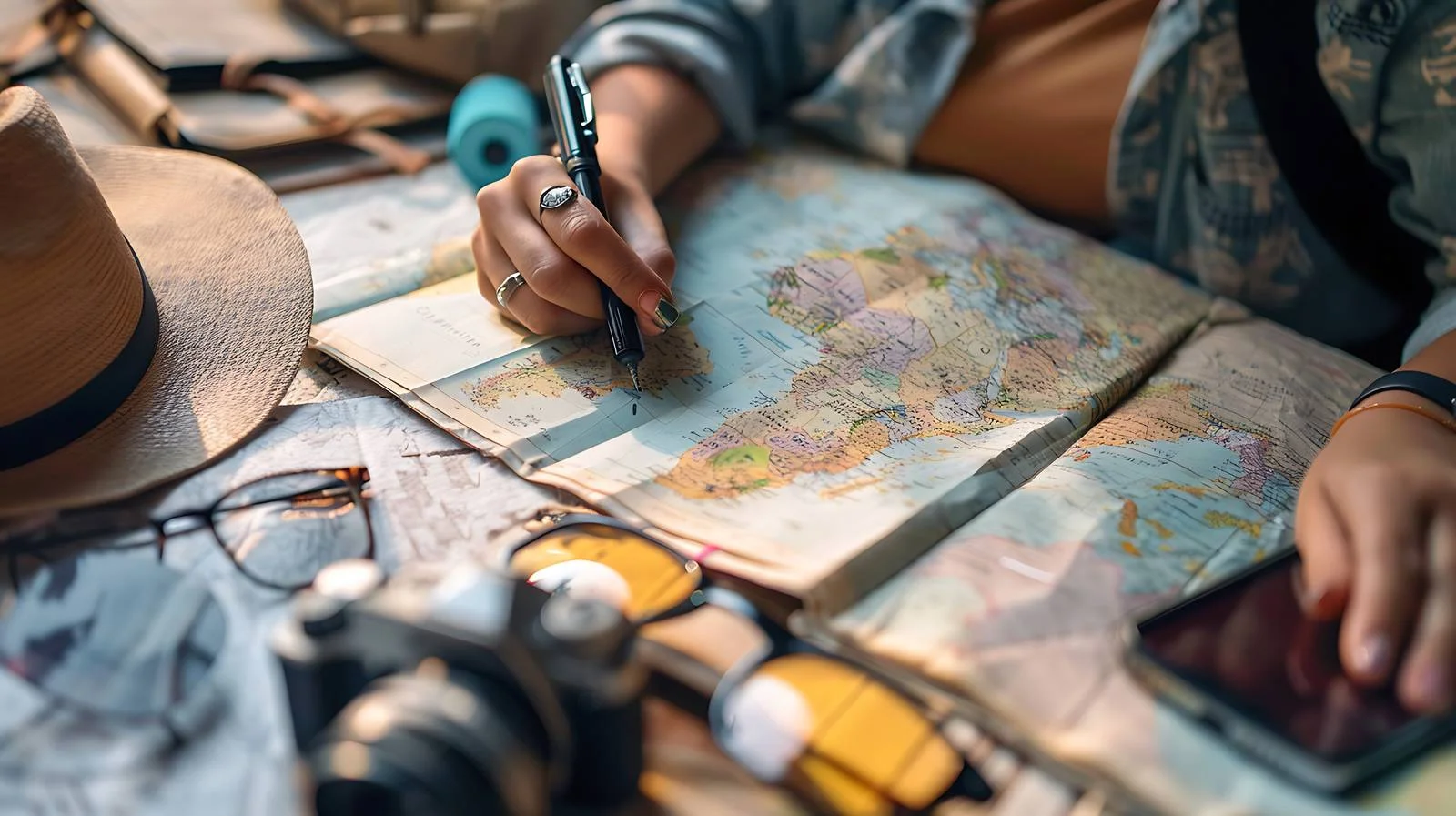 Tourist Vacation Planning with Map — free download from Dotvec