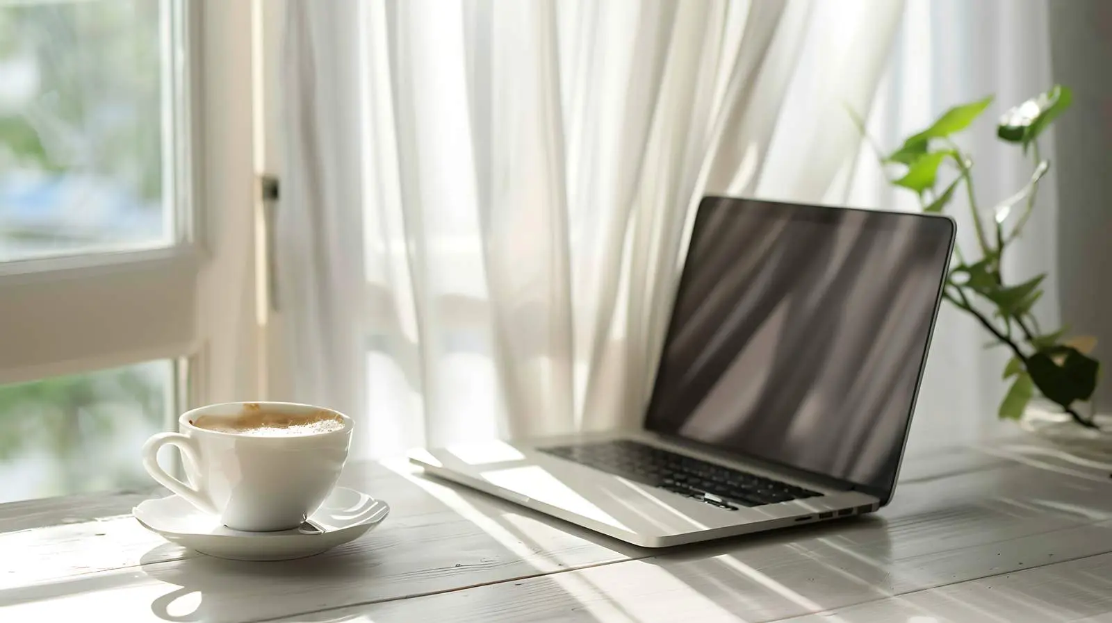 Close-up Desk with Laptop and Office Details – free user image from Dotvec