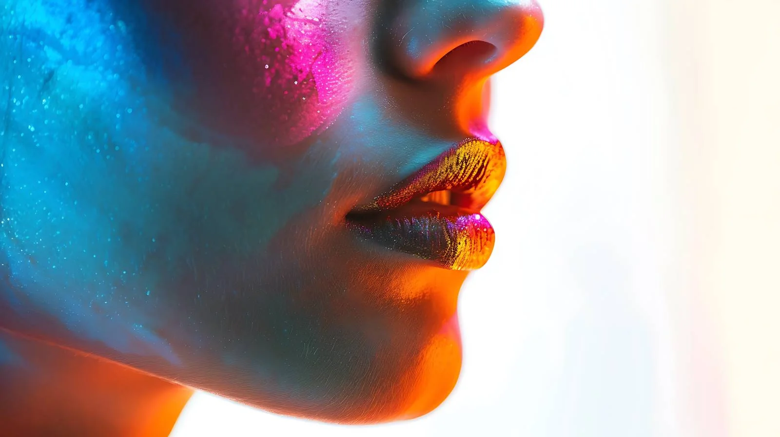 Colorful Woman Lips Close-Up View — free download from Dotvec