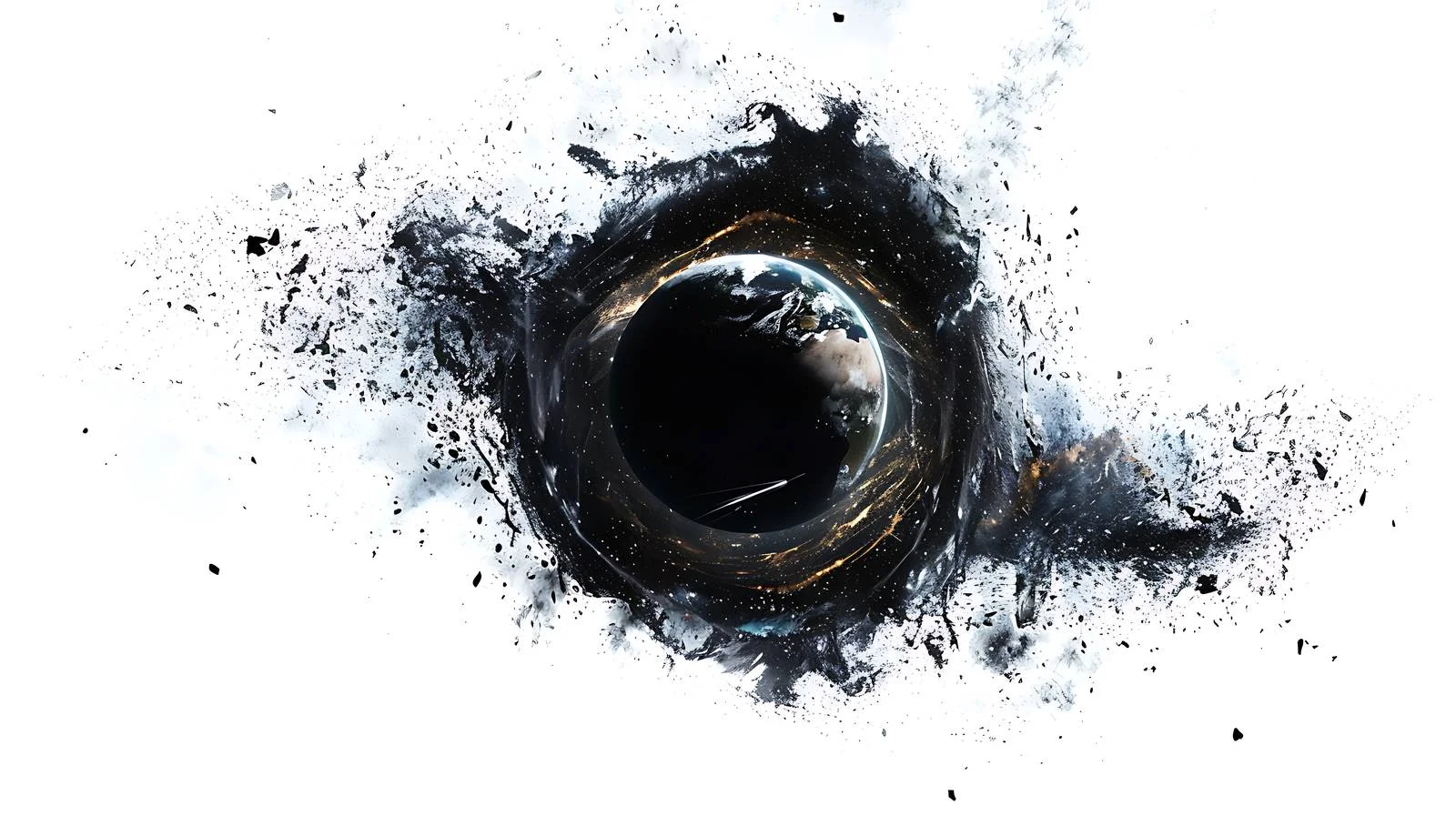 Black Hole Earth Close-Up View — free download from Dotvec