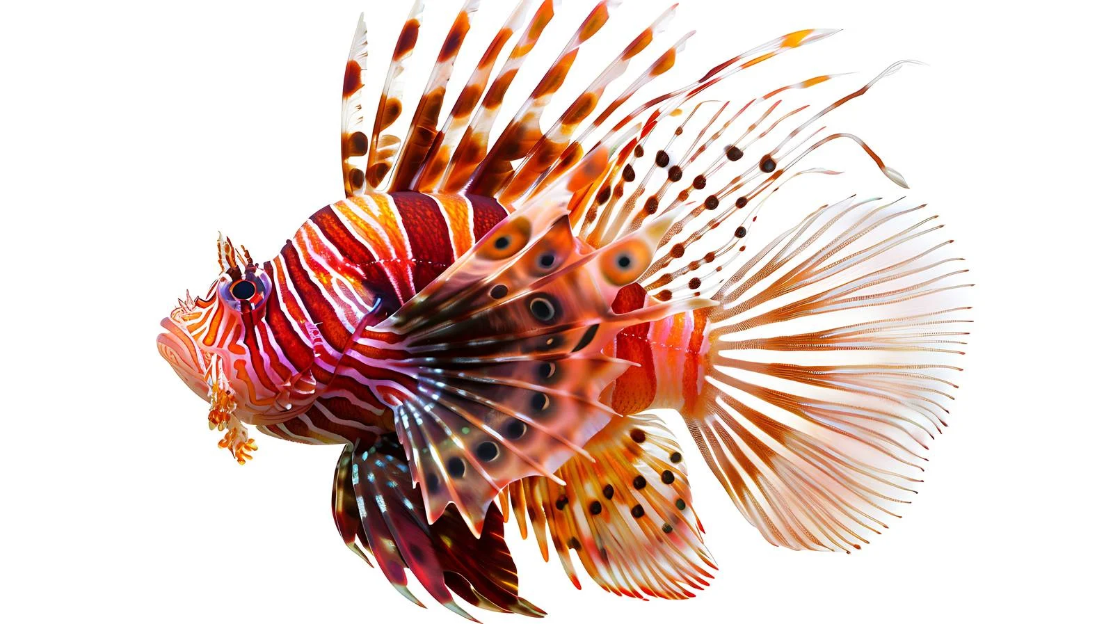 Close-up Devil Firefish Swimming — free download from Dotvec