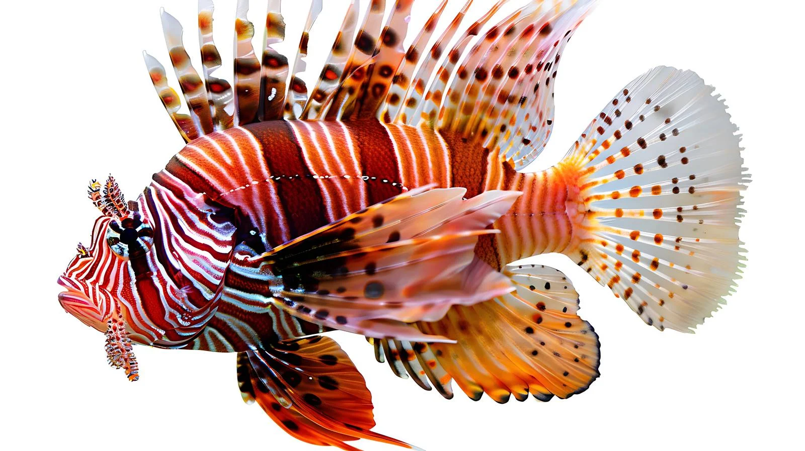 Close-up Devil Firefish Swimming — free download from Dotvec