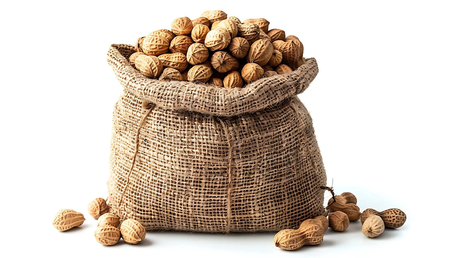 Close-up Peanut Sack Bag Food Background — free download from Dotvec