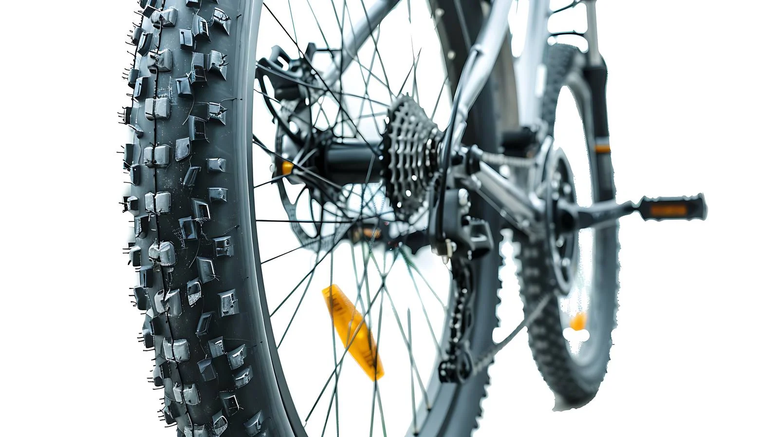 Detailed look at bicycle's handlebar. Outdoors — free download from Dotvec