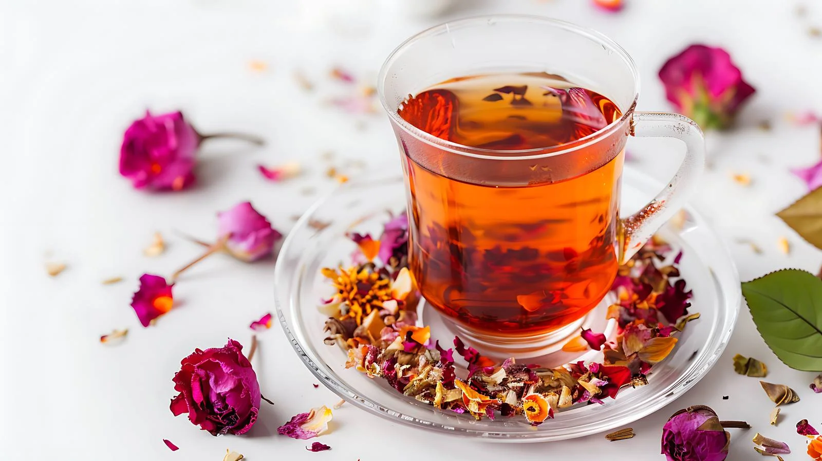 Turkish Mixed Flower Tea Close-Up View — free download from Dotvec
