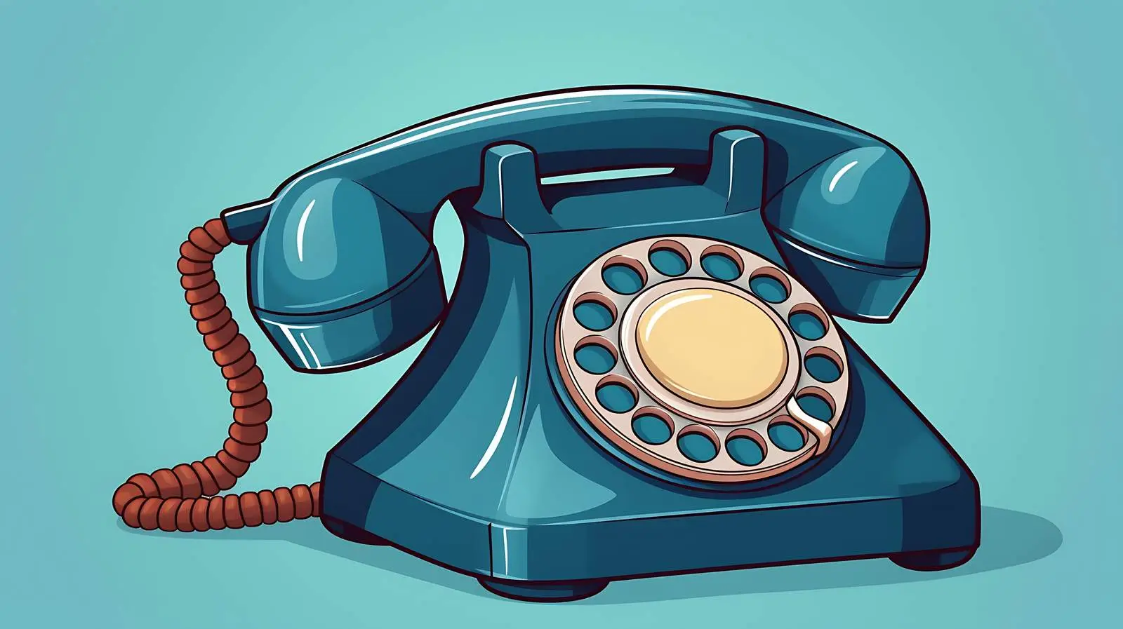Vintage Blue Telephone Close-up Design — free download from Dotvec