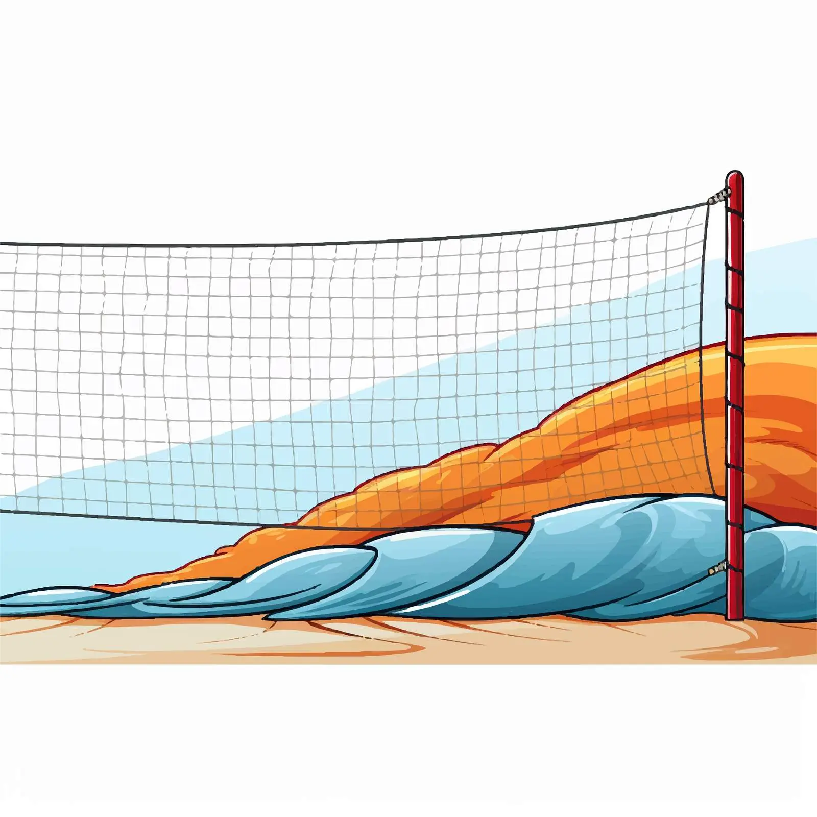 Cartoon Close-Up of a Volleyball Net — free download from Dotvec