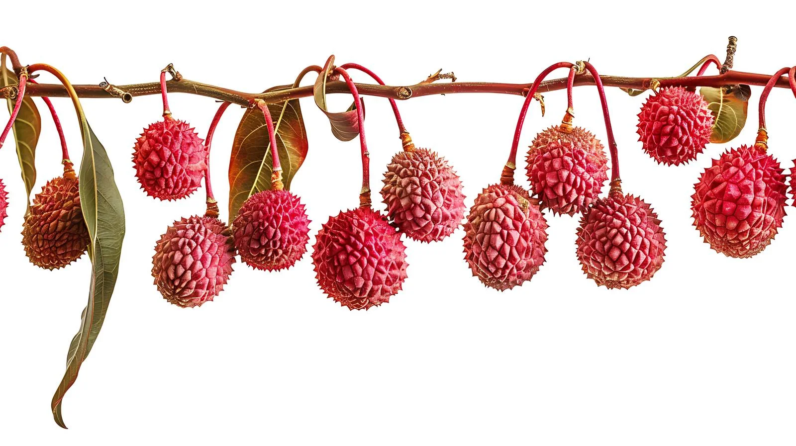 Lychees hanging on trees in isolation — free download from Dotvec