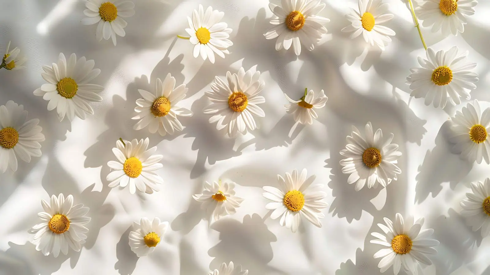 Closeup Chamomile Daisy Flower Buds with Sunlight — free download from Dotvec