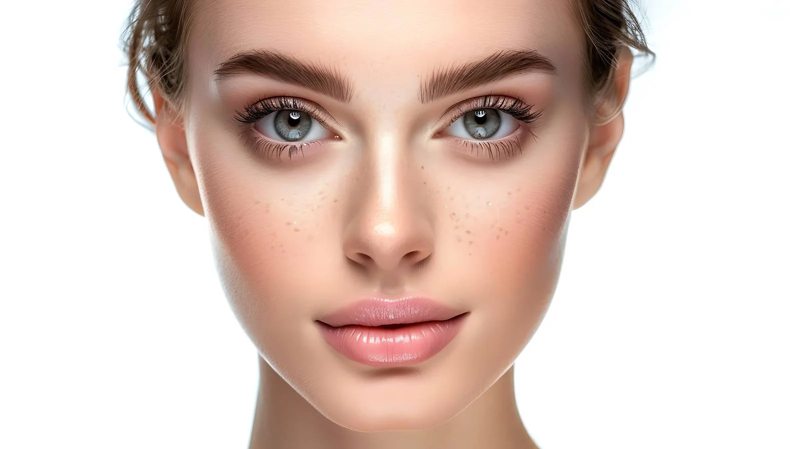 Radiant young woman showcasing optimal skin — free download from Dotvec
