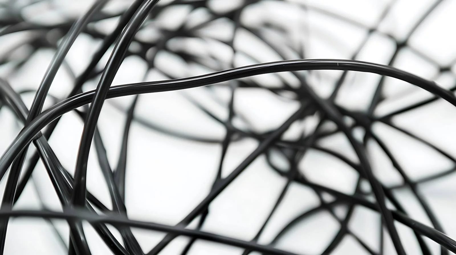 Closeup of Black Wires — free download from Dotvec