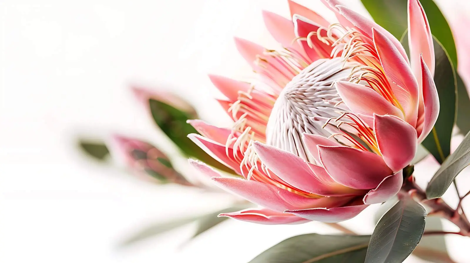 Blurred Closeup of Beautiful Protea Flower — free download from Dotvec