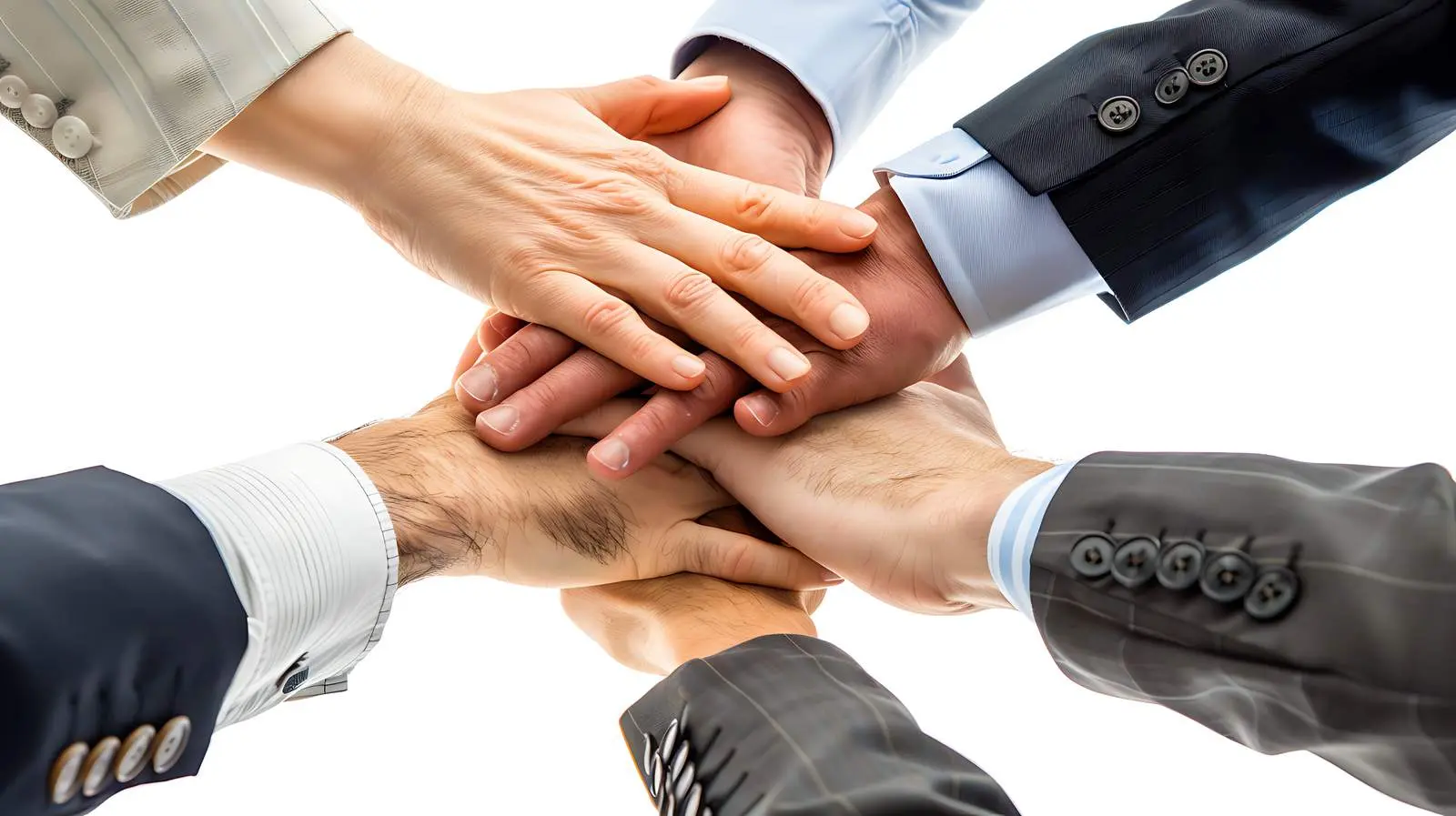 Closeup of Business Hands Piling Together – free trust image from Dotvec