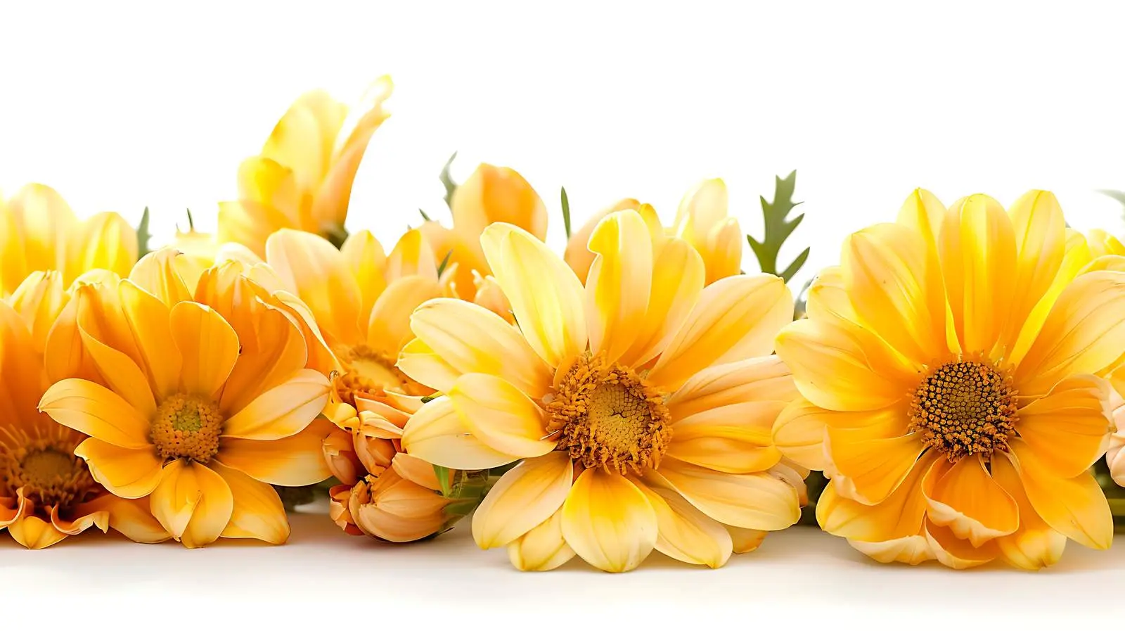 Closeup of Chamomile Daisy Flowers on White Background — free download from Dotvec