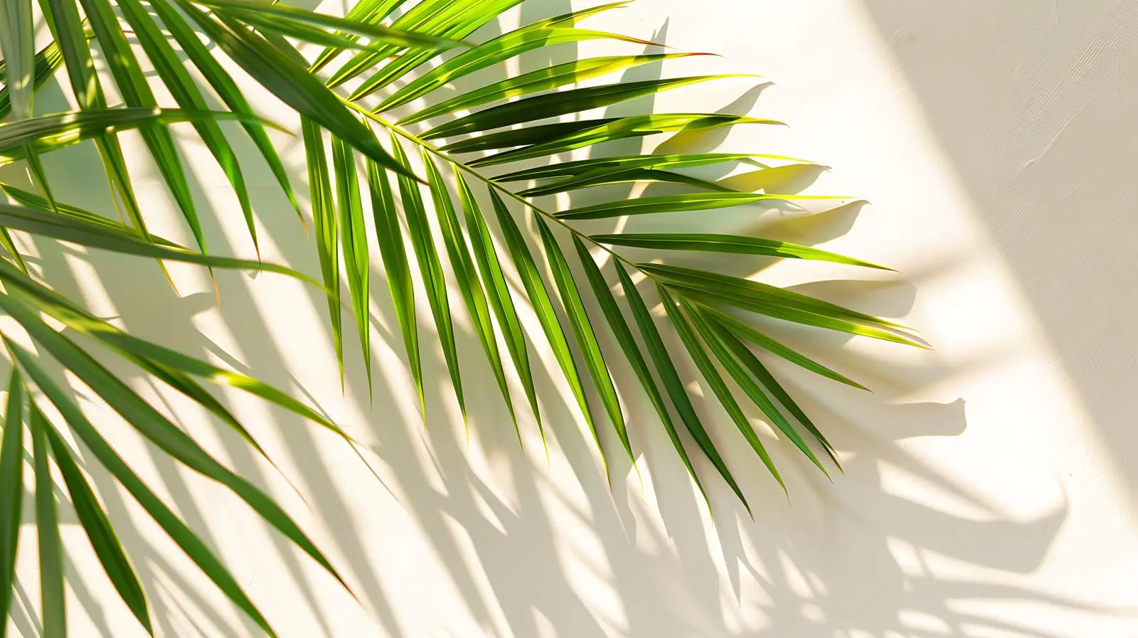 Exotic Tropical Palm Leaf with Warm Reflections — free download from Dotvec