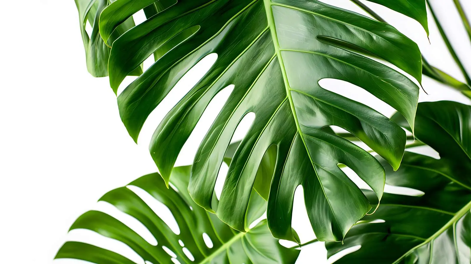 Closeup of Exotic Green Tropical Palm Leaf — free download from Dotvec