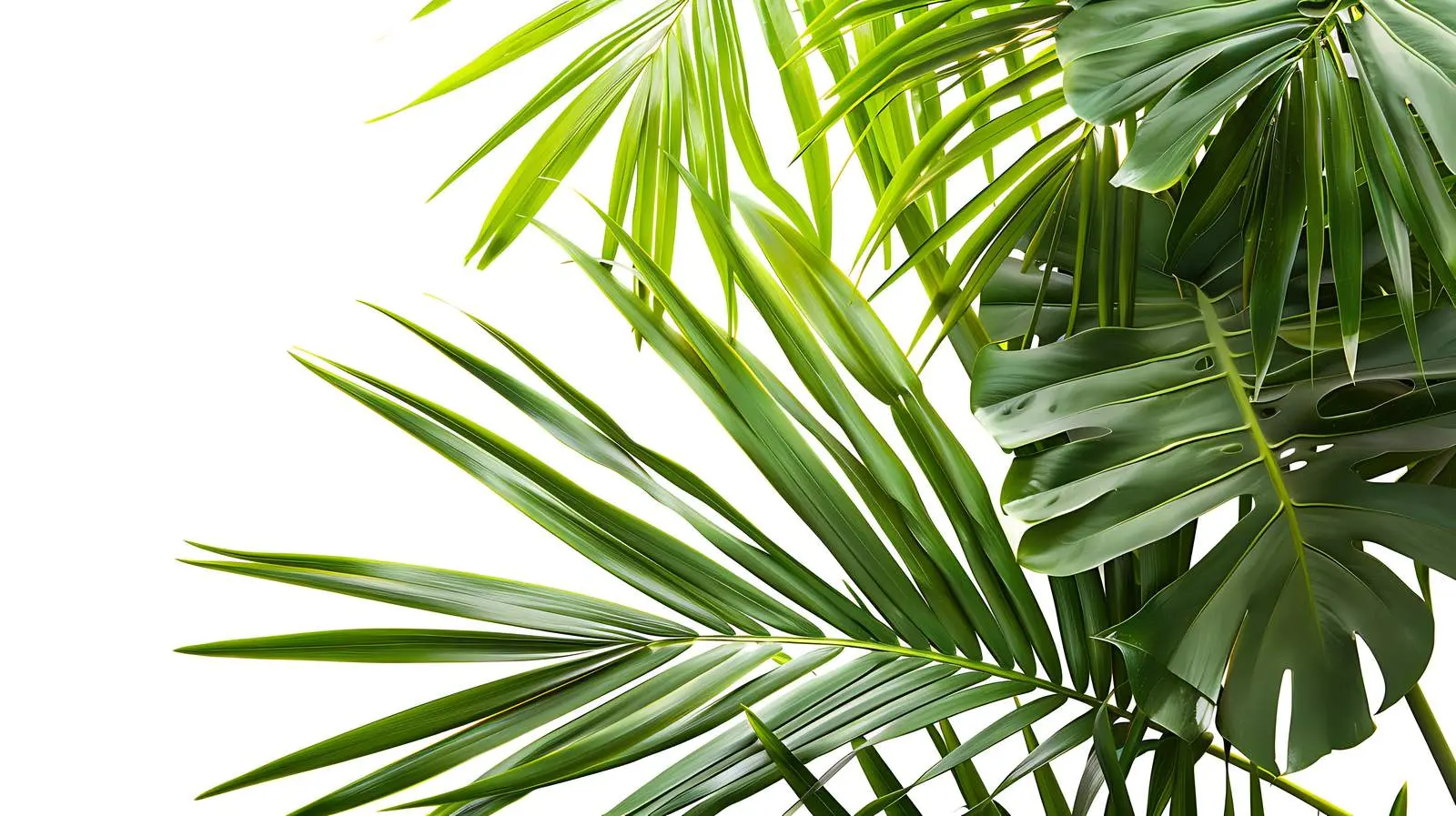 Closeup of Tropical Palm Tree Leaves in Summer — free download from Dotvec