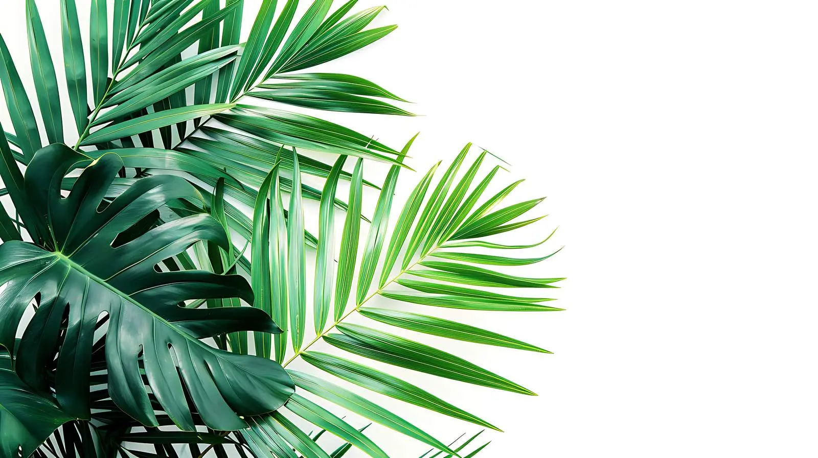 Closeup of Tropical Palm Tree Leaves in Summer – free ecosystem image from Dotvec