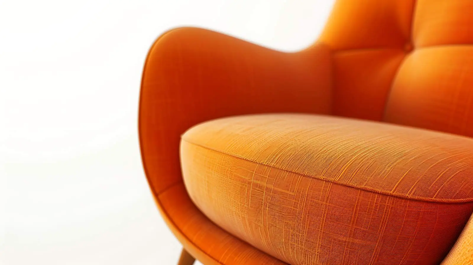 Closeup of Modern Orange Lounge Chair – free avian image from Dotvec