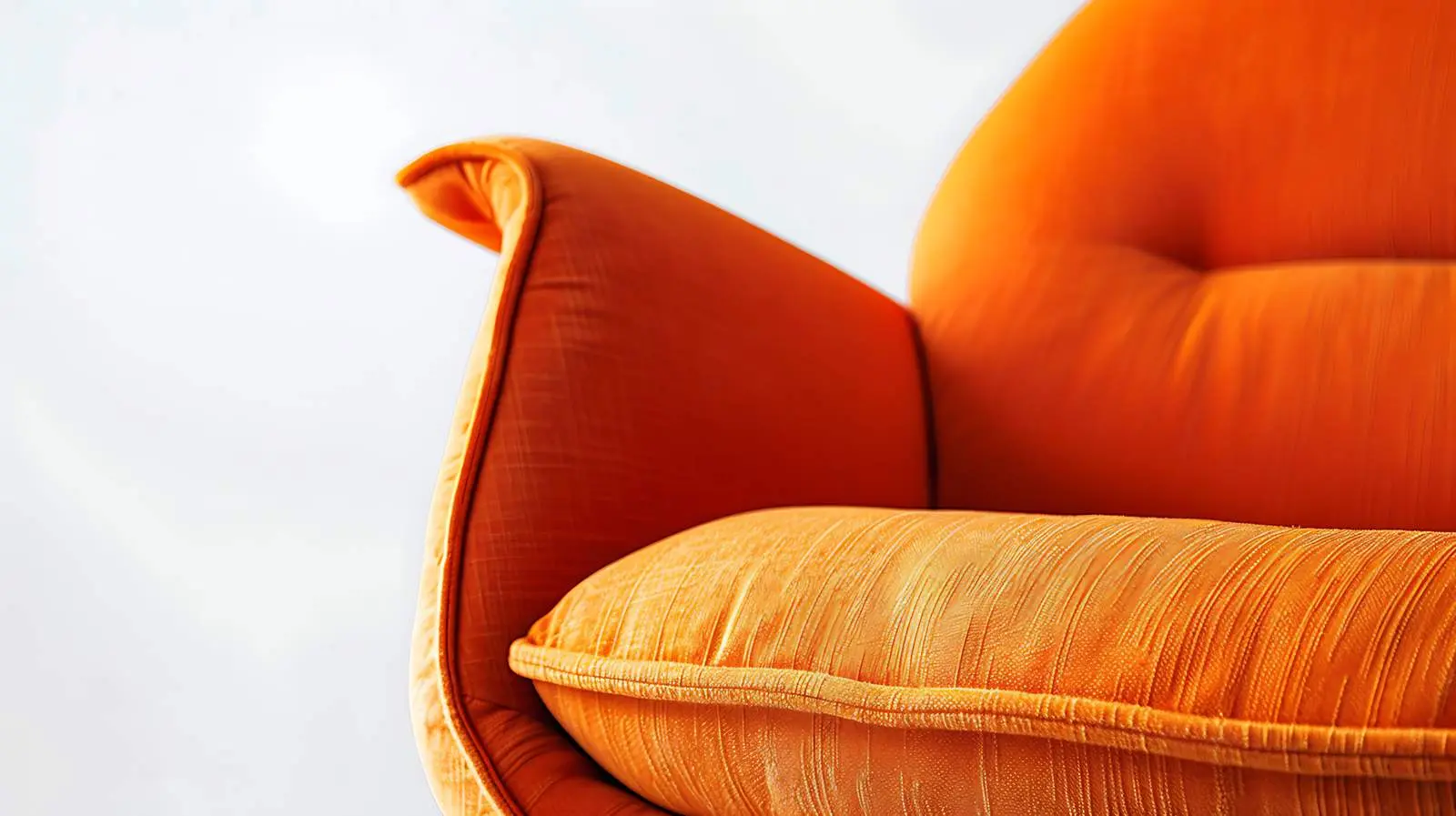 Closeup of Modern Orange Lounge Chair Interior — free download from Dotvec