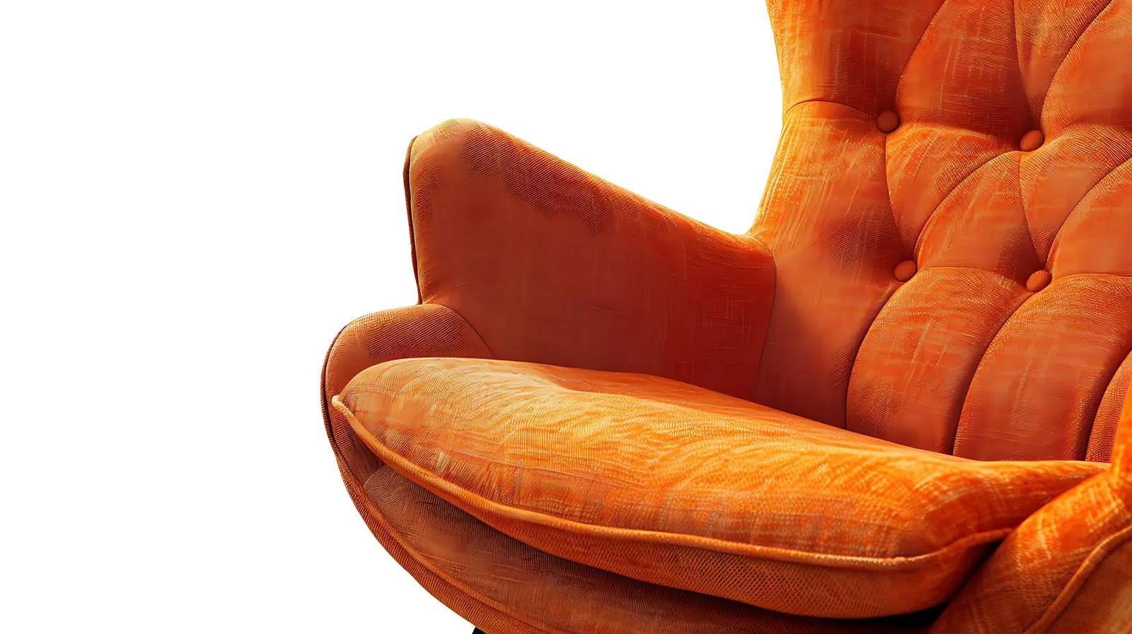 Closeup of Modern Orange Lounge Chair — free download from Dotvec