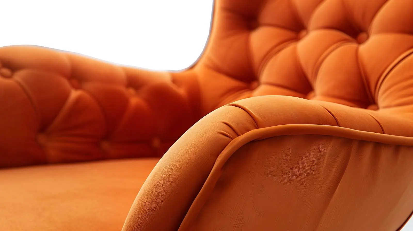 Orange Modern Minimalist Lounge Chair Closeup — free download from Dotvec