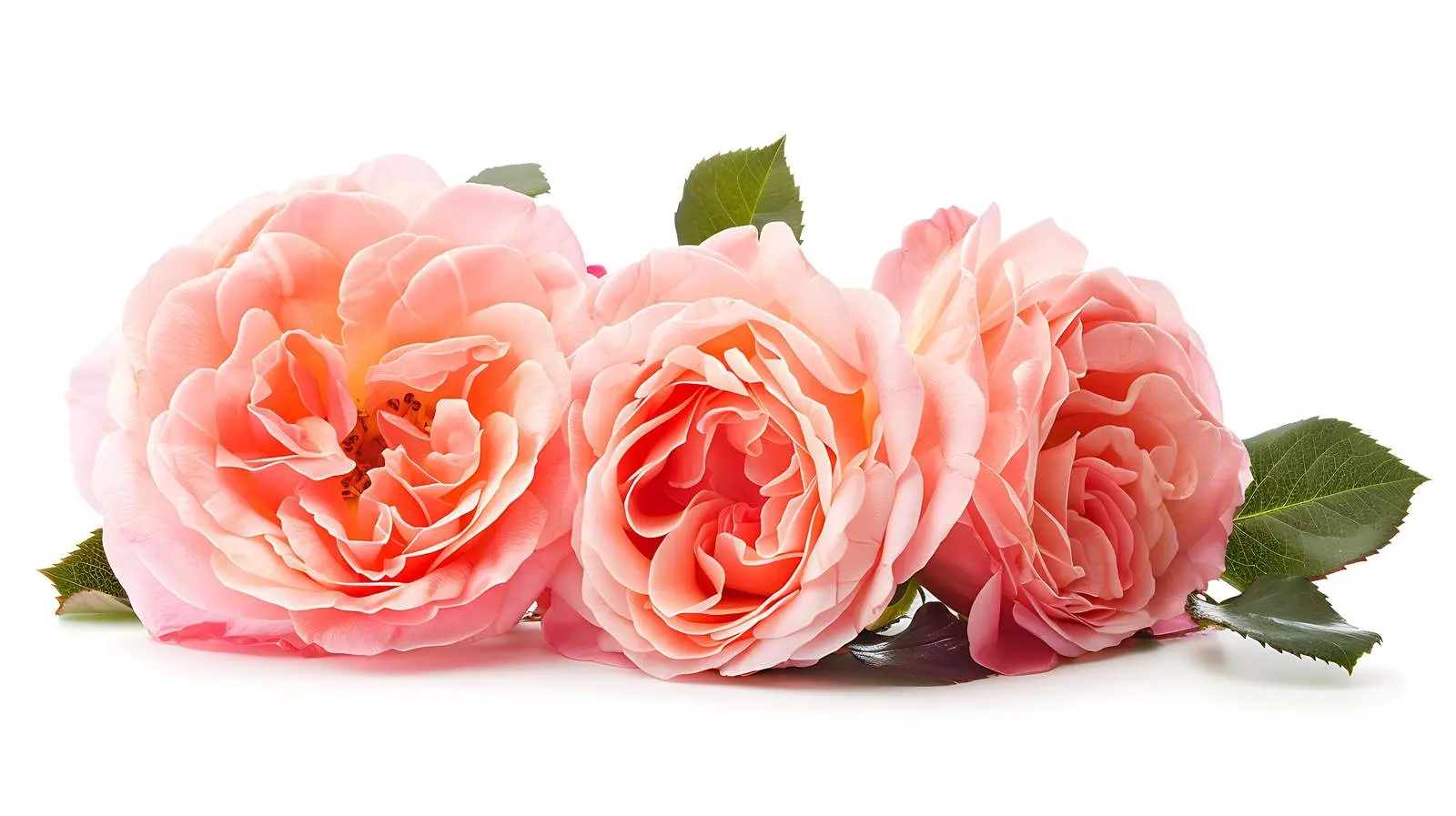 Closeup of Pink Rose Flowers Isolated — free download from Dotvec