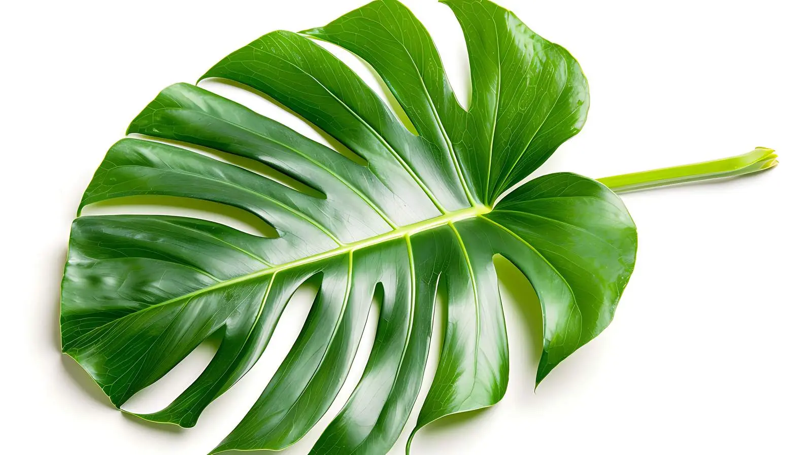 Closeup of Monstera Leaf on White Background — free download from Dotvec