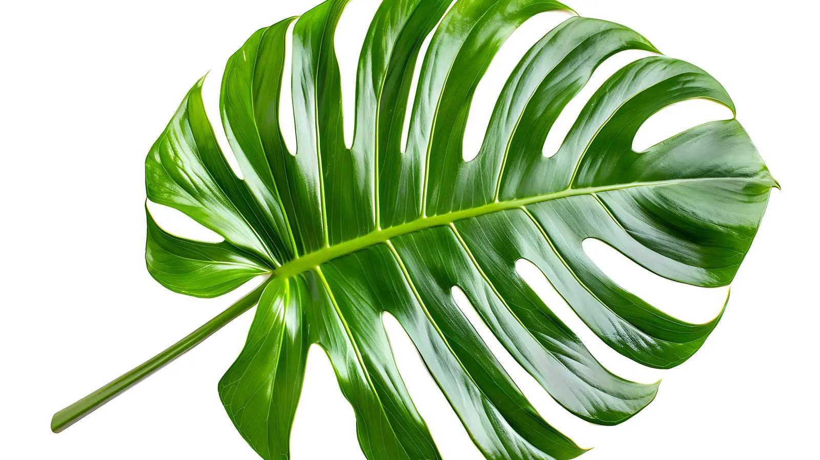 Closeup of Isolated Monstera Leaf — free download from Dotvec