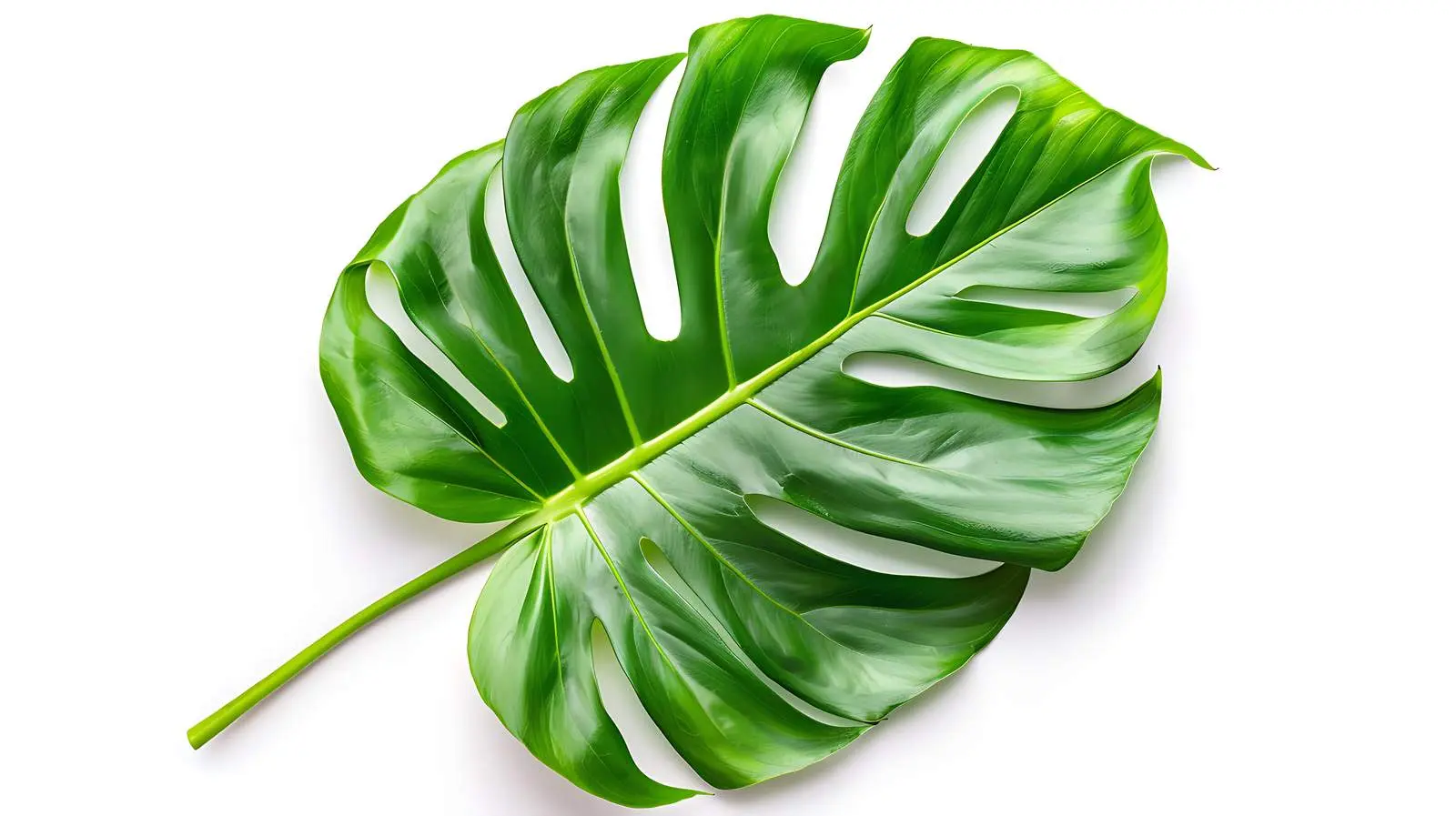 Closeup of Monstera Leaf on White Background — free download from Dotvec