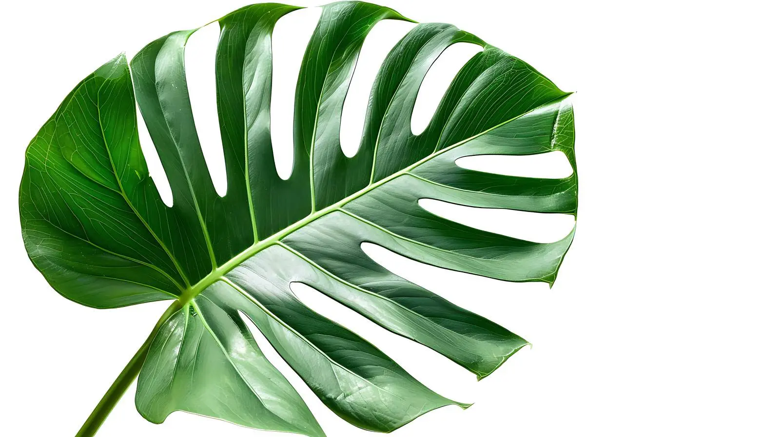 Monstera Leaf Close-Up on White Background — free download from Dotvec