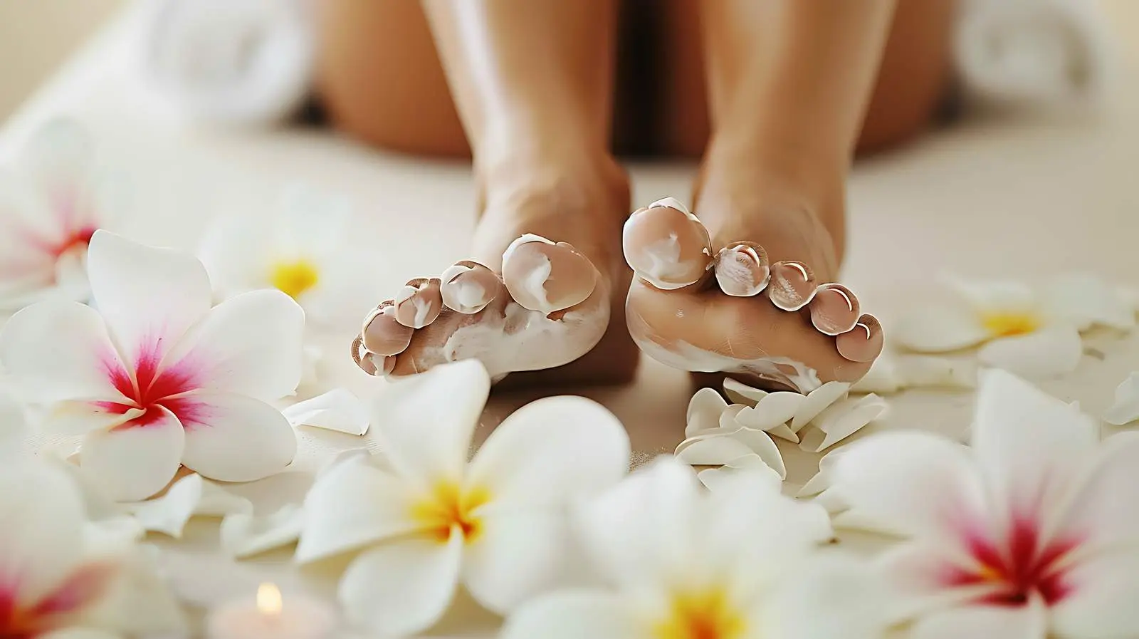 Female Feet Receiving Pedicure in Spa Salon – free experience image from Dotvec