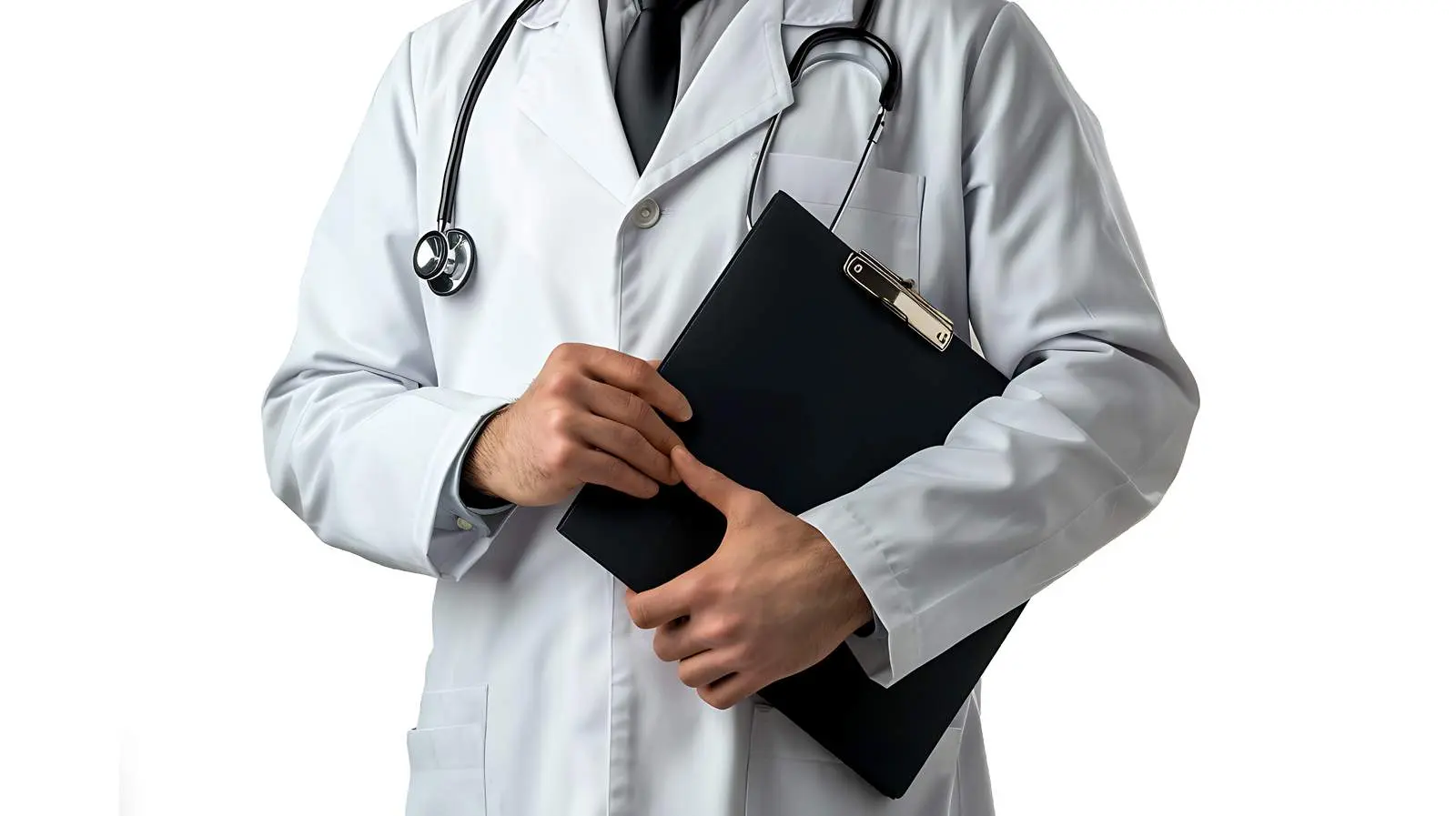 Doctor Portrait with Stethoscope and Folder – free awareness image from Dotvec