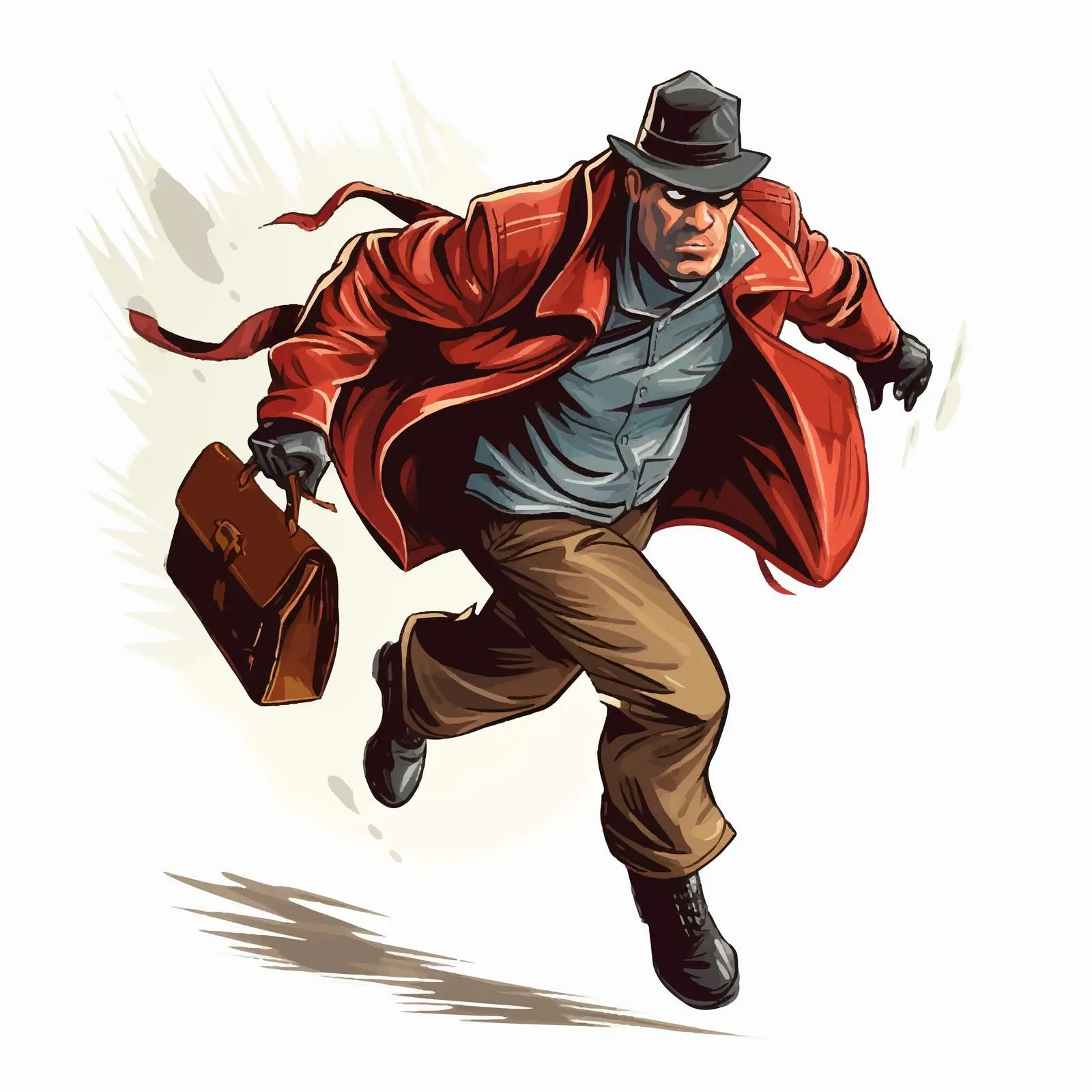 Robber Escaping with Stolen Bag Vector Illustration — free download from Dotvec
