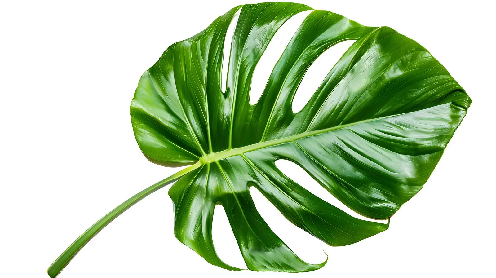 Closeup of Monstera Leaf on White Background — free download from Dotvec