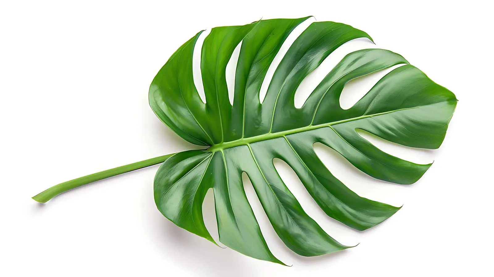 Closeup of Monstera Leaf on White Background — free download from Dotvec