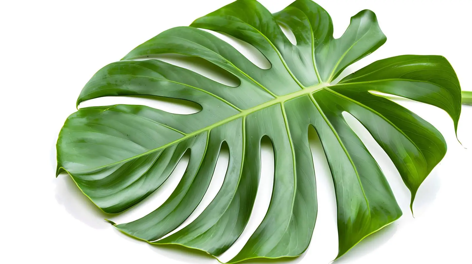 Closeup of Monstera Leaf on White Background — free download from Dotvec