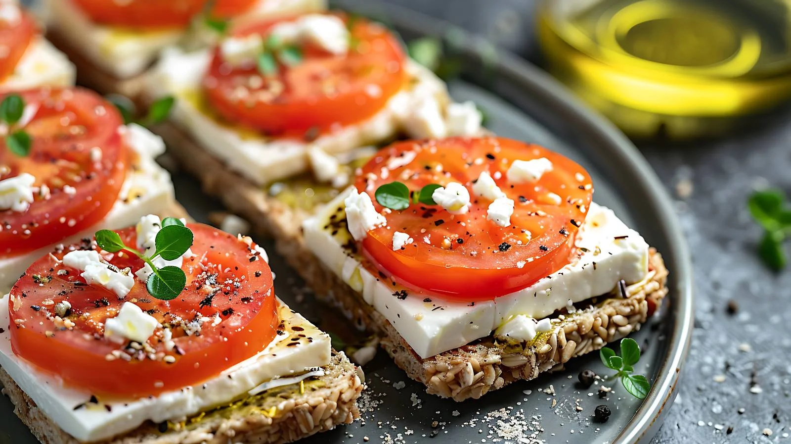 Closeup Cretan Dakos Plate Presentation — free download from Dotvec