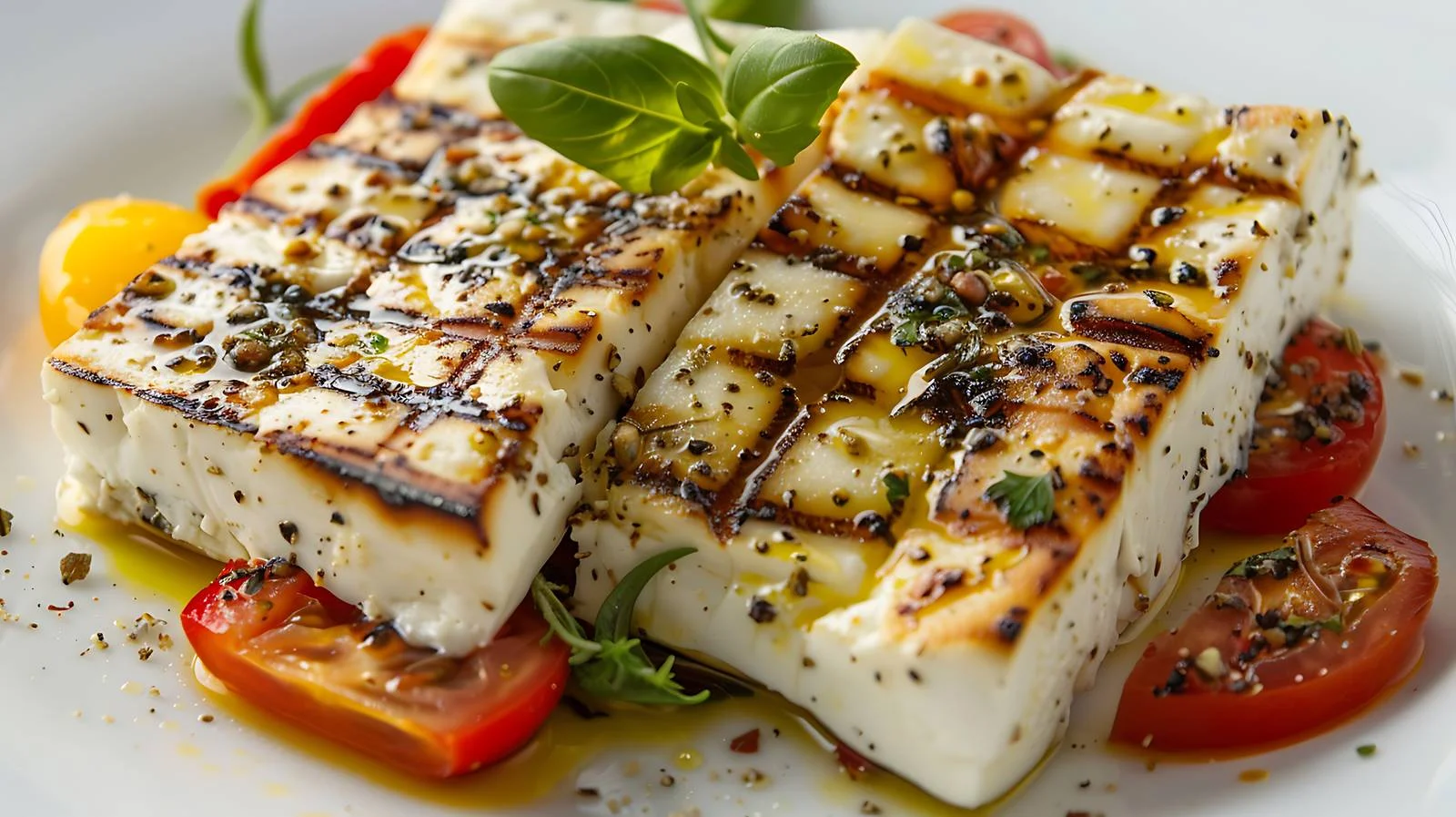 Close-Up Grilled Feta Cheese — free download from Dotvec