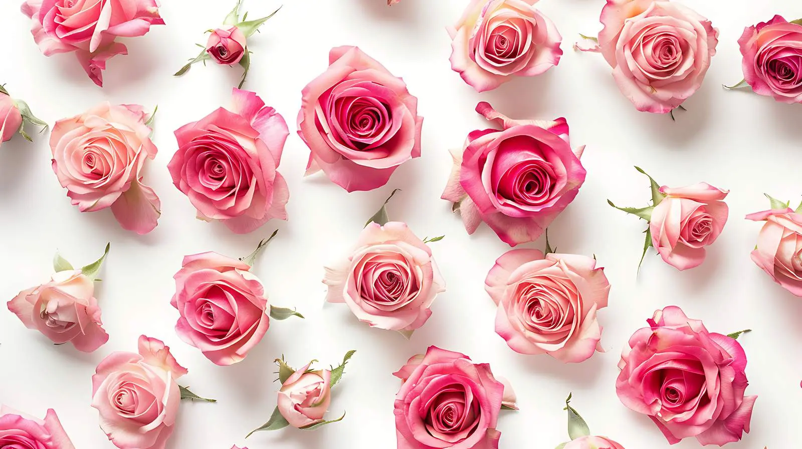 Close-up of Pink Rose Flowers Flat Lay – free flower aesthetics image from Dotvec